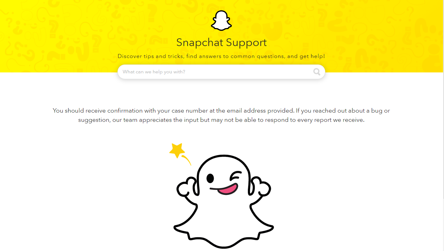 i need help snapchat support